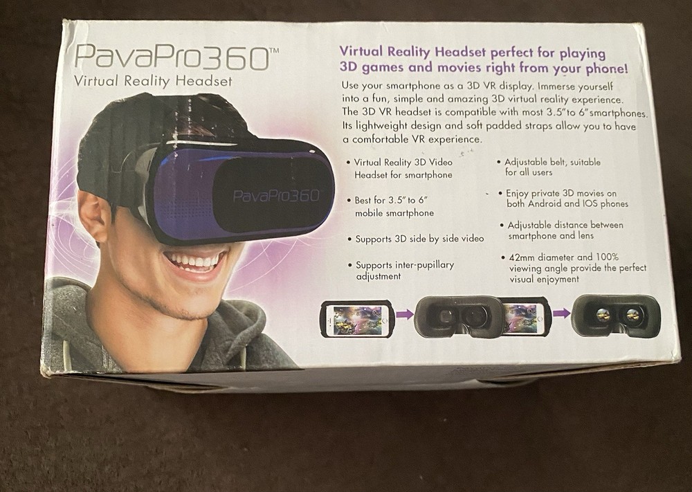 PavaPro360 Virtual Reality Headset with Gaming Controller VR Headset