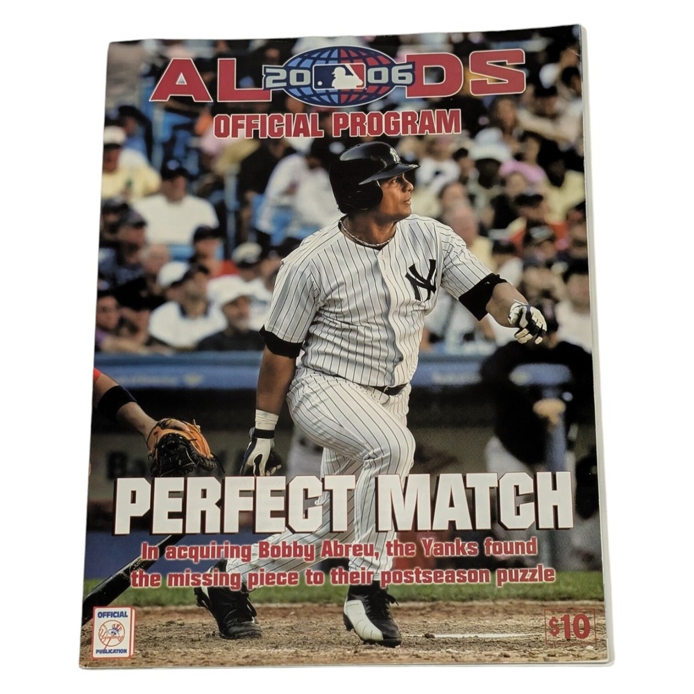 2006 ALCS Yankees Program Bobby Abreu