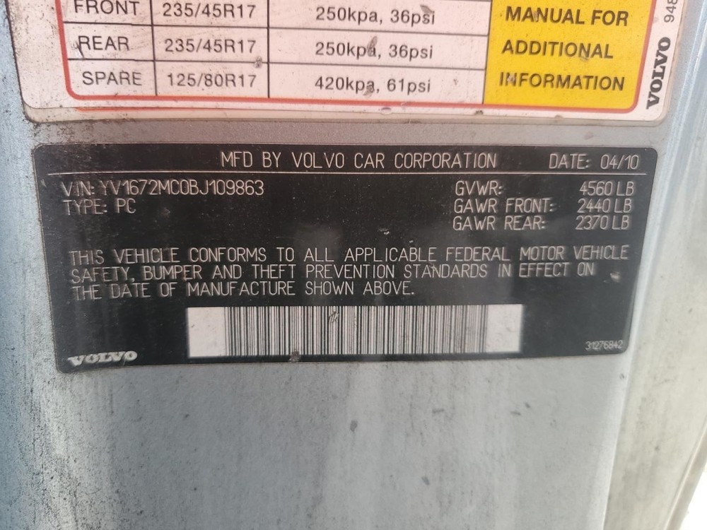 C70 2011 Glove Box 4909487