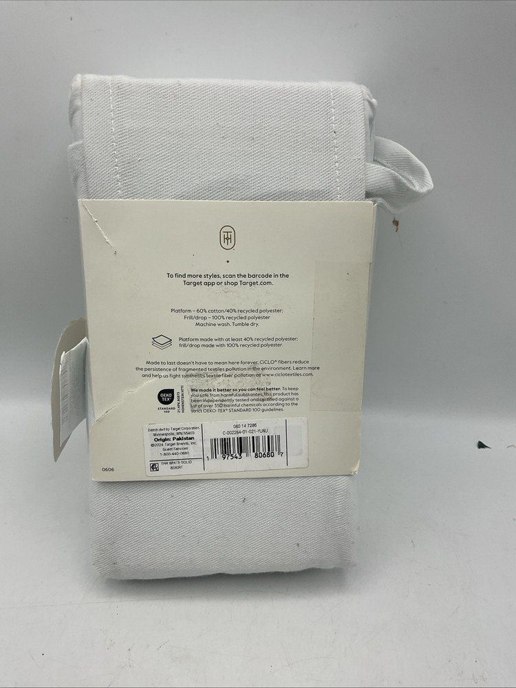 Threshold Box Spring Cover 39x75x12 Twin White