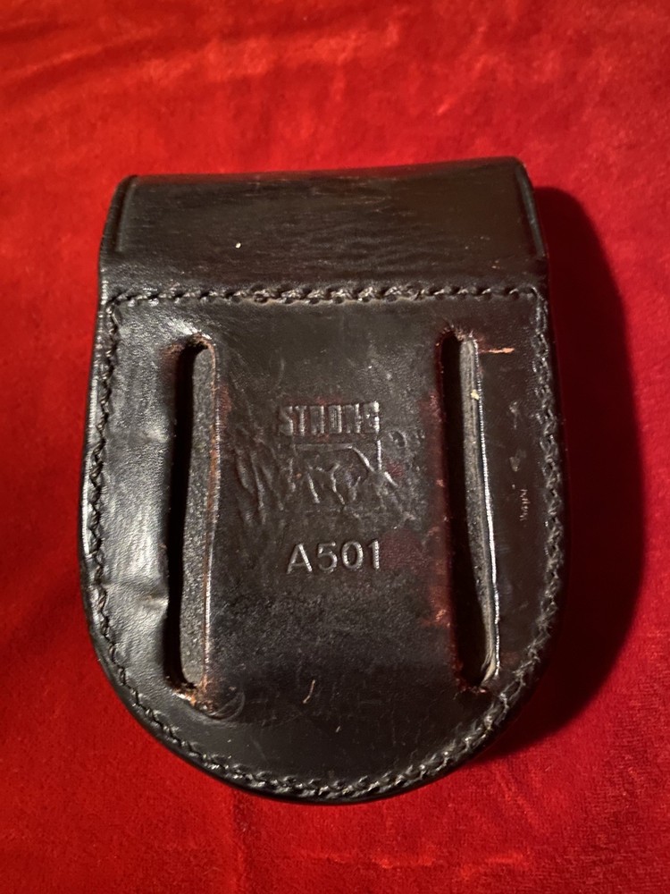 Vintage Leather Handcuff Pouch Case Holster Holder