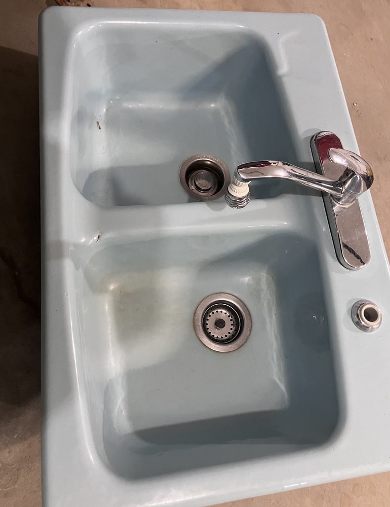 KOHLER CAST IRON KITCHEN SINK Dual basin