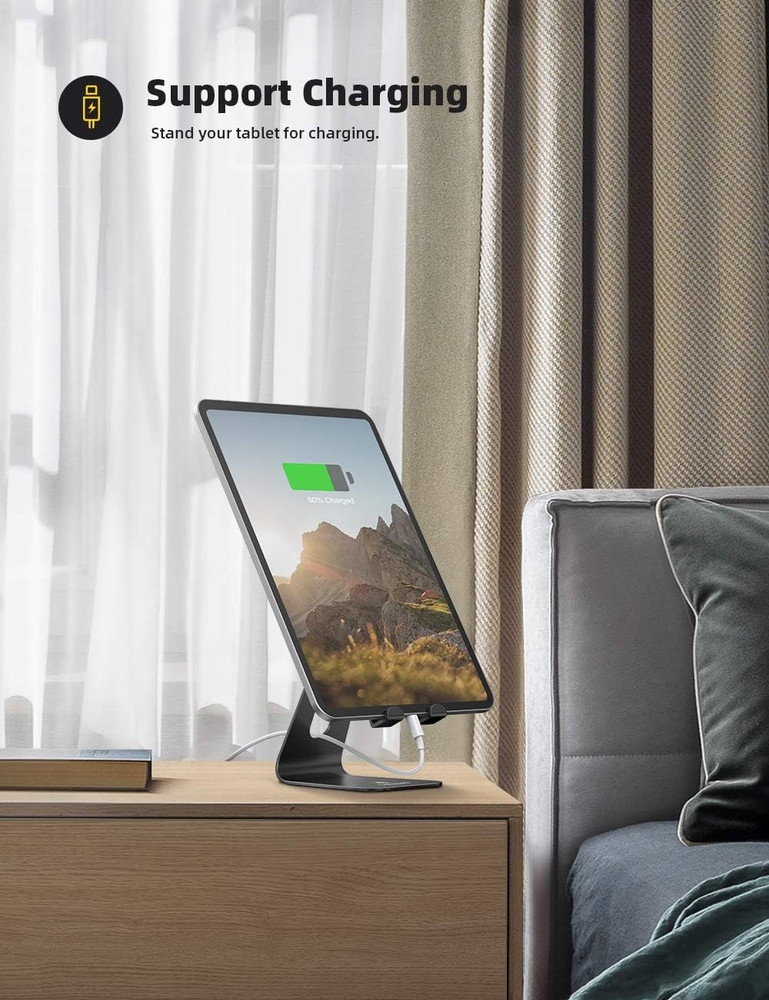 Tablet Stand, Tablet Holder for Desk - Multi-Angle Adjustable Tablet Desktop Doc