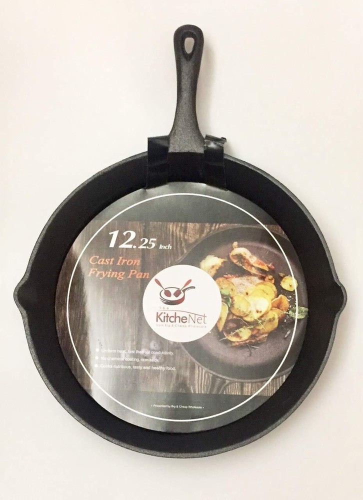 The KitcheNet Cast Iron Skillet Pan 12"