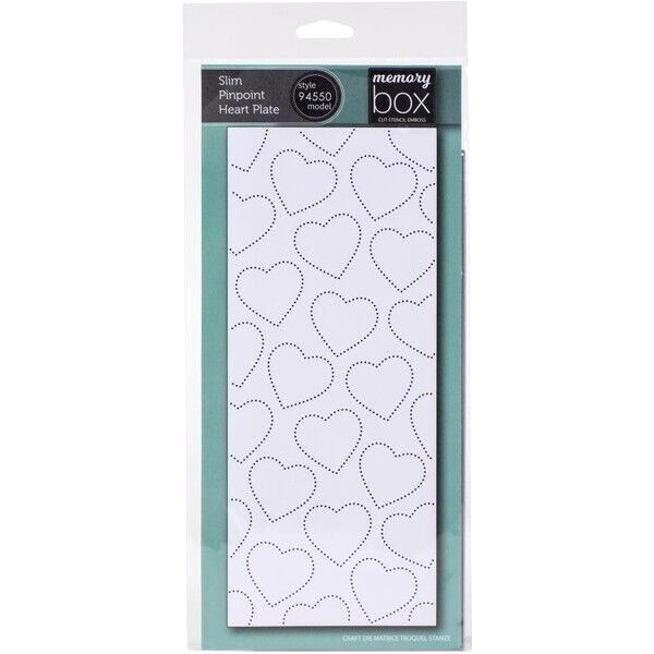 Memory Box Slim Pinpoint Heart Plate Craft Die