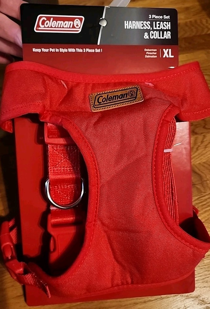 Coleman Harness, Leash & Collar Red XL