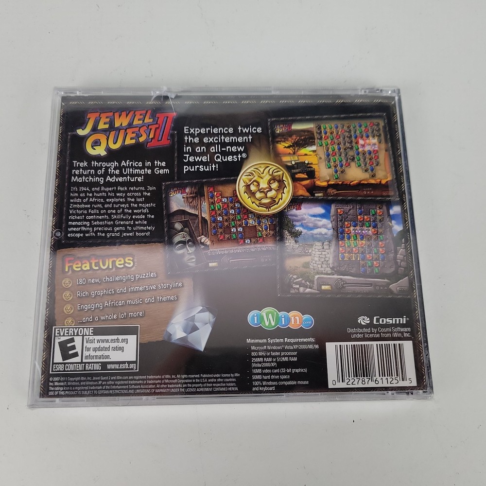 Jewel Quest II Standard Case PC CD-ROM Software