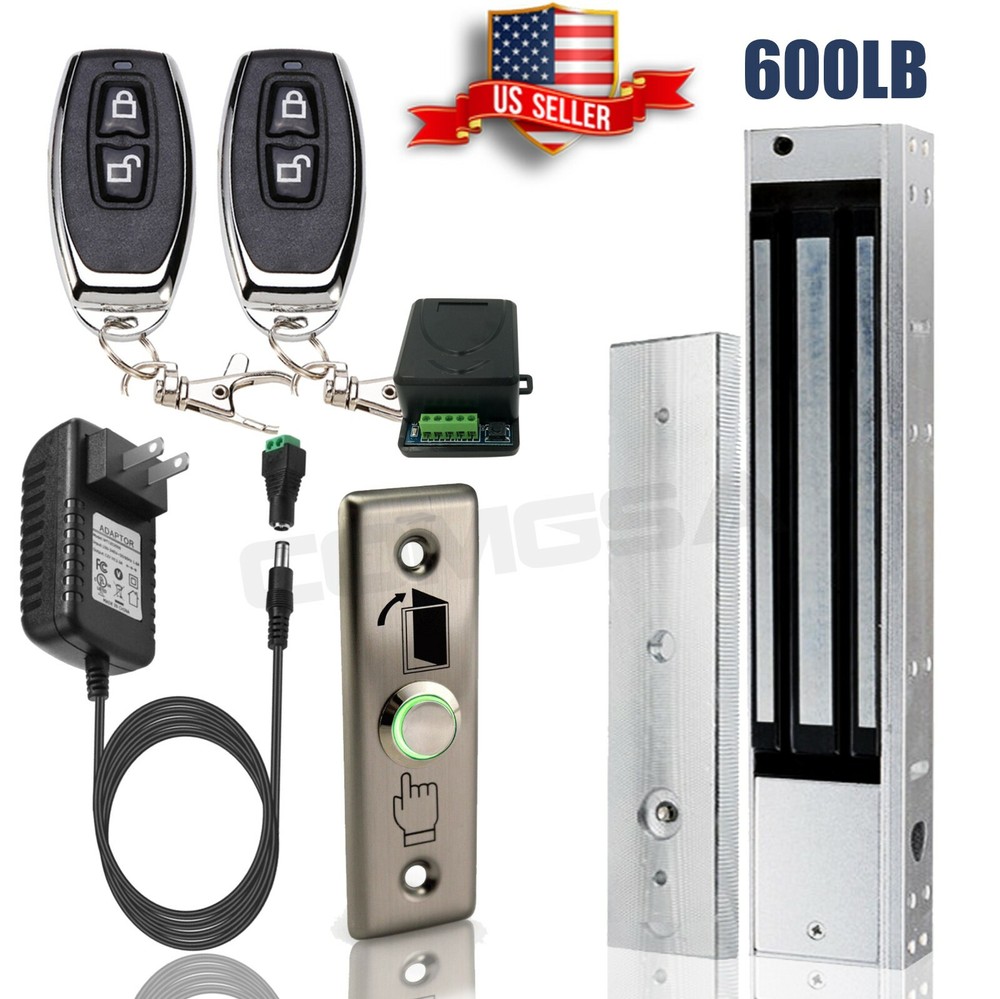 Door Entry System, Access Control, magnetic 600 Lb and Wireless Remote Controls