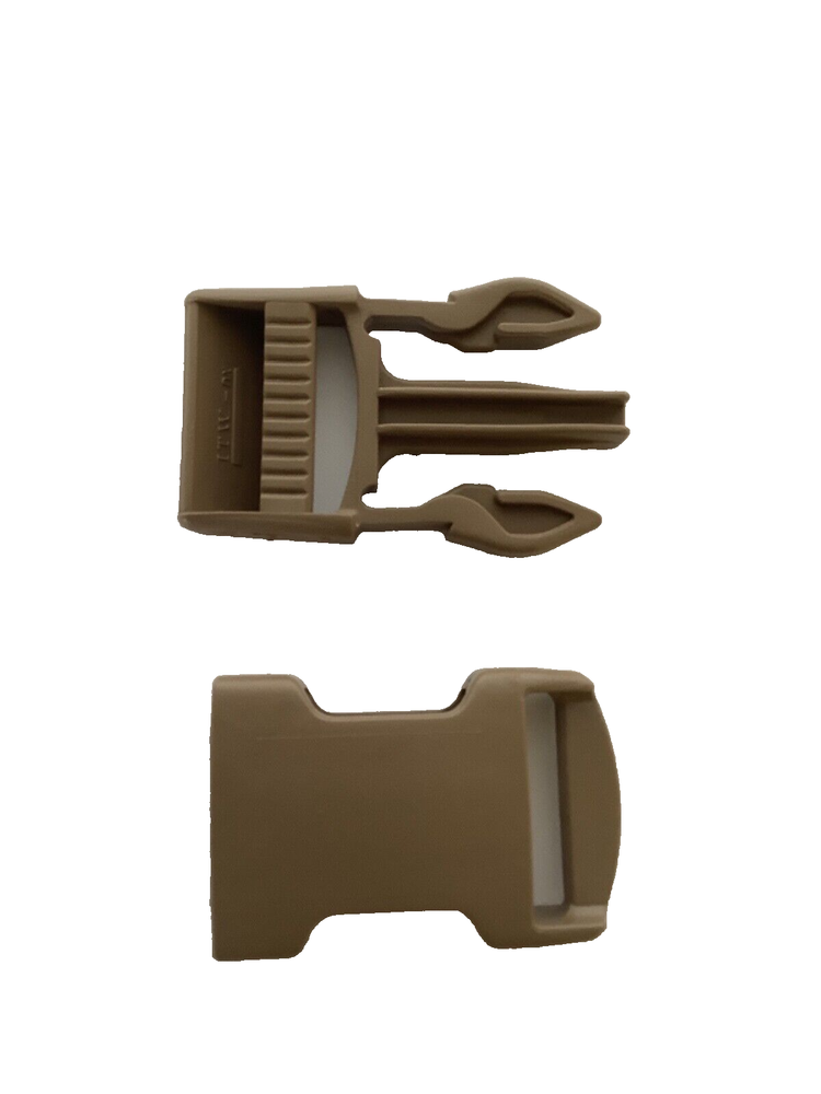 4 ITW Nexus 25mm Buckle Quick Release Backpack Webbing Strap Plastic Clip Tan