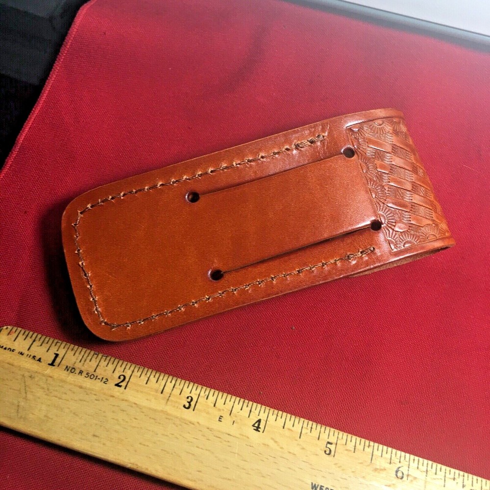 NICE LEATHER FOLDING HUNTER SHEATH 5 INCH 41132
