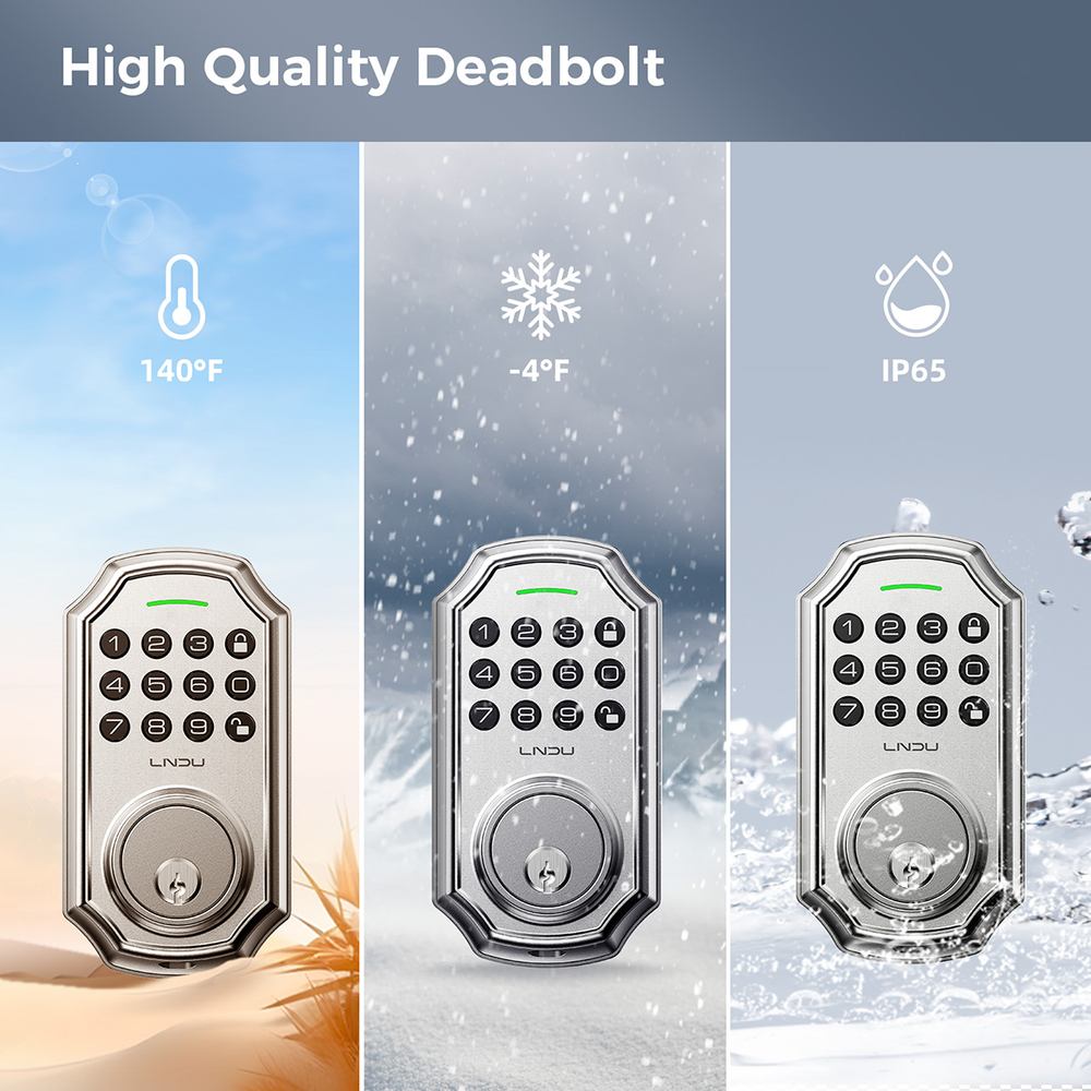 ARPHA Smart Front Door Lock Set 100Code Electronic Keypad Deadbolt Keyless Entry