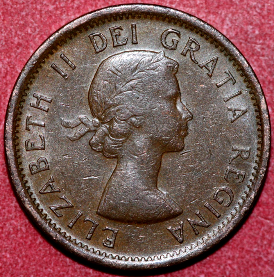 Canada 1955 Cent Elizabeth II 19mm