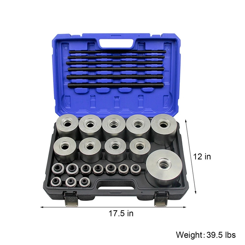 Kuntech 29PCS Pull & Press Sleeve Kit Bush Bearing Removal Insertion Tool