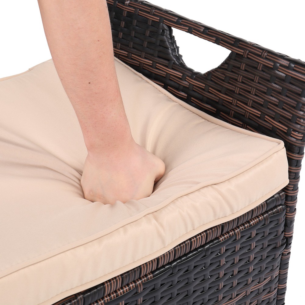 USA Warehouse,Frame Can Accommodate Gradient Footstool Locker Rattan Locker