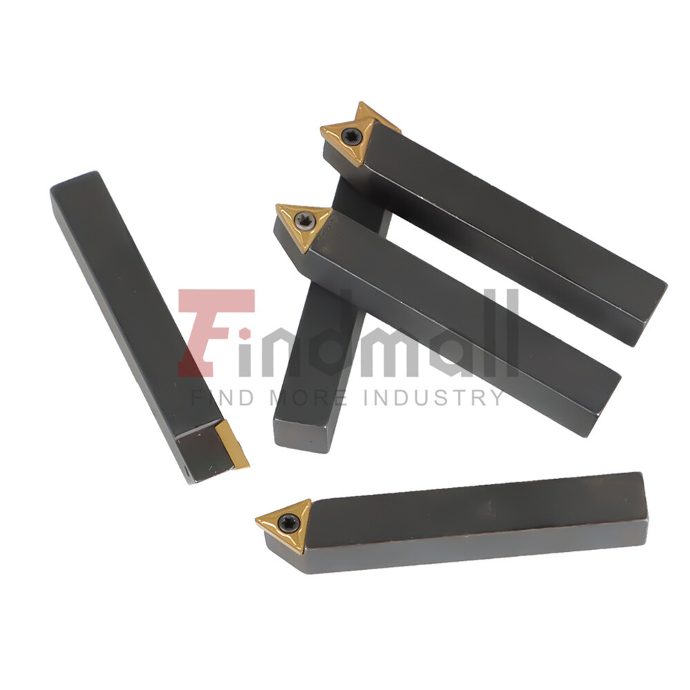 5 Pack 3/8" Lathe Indexable Carbide Insert + Turning Tooling Bit Holder Set