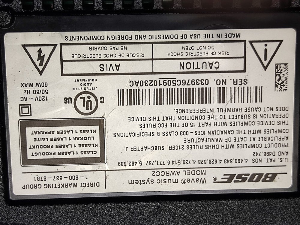 Bose AWRCC2 Wave Music System CD