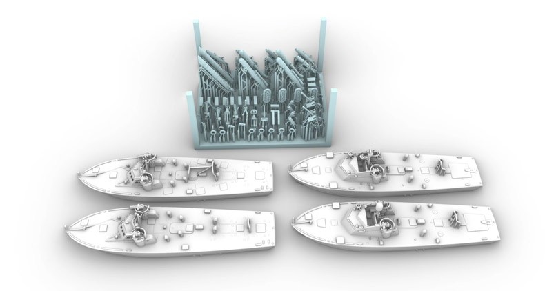 1/700 USN Higgins 78ft PT Boat Unpainted /4pc