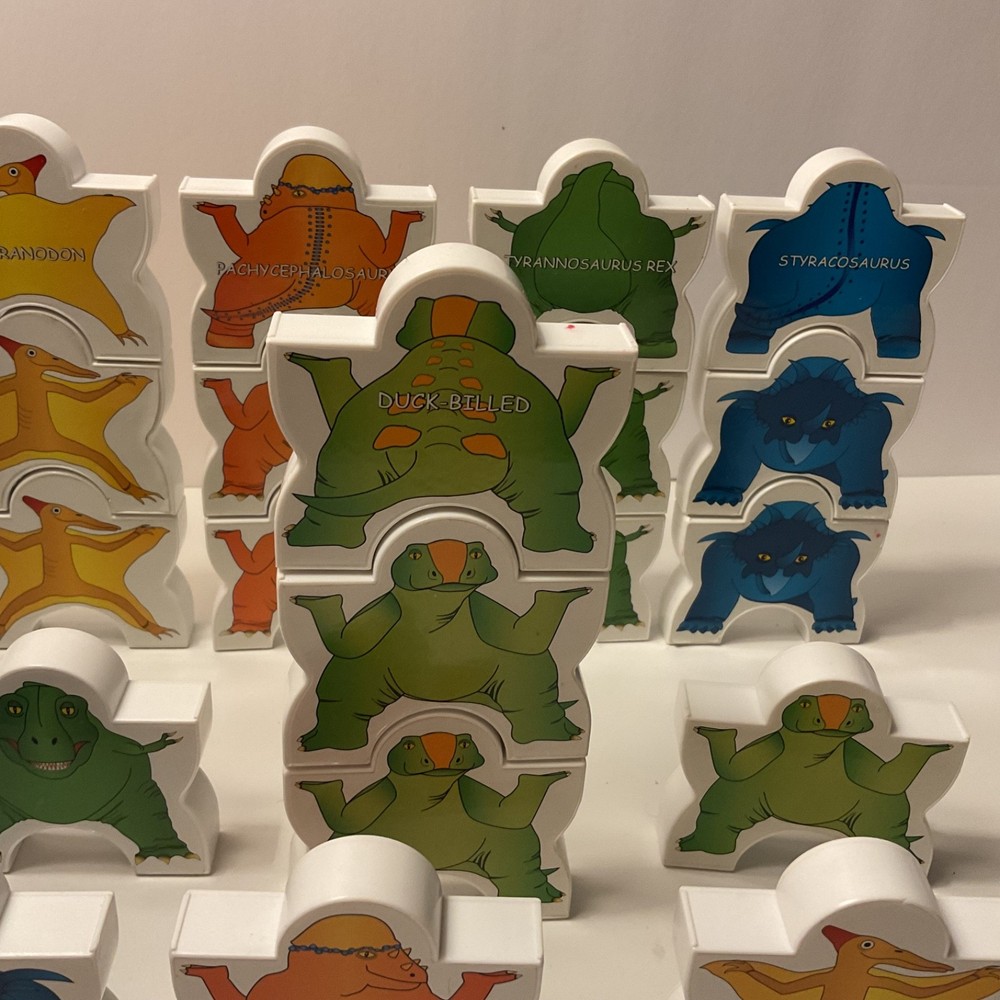 Stackable Developmental Baby Toy Plastic Dinosaur Rattles 20 Pieces 2.5” Tall