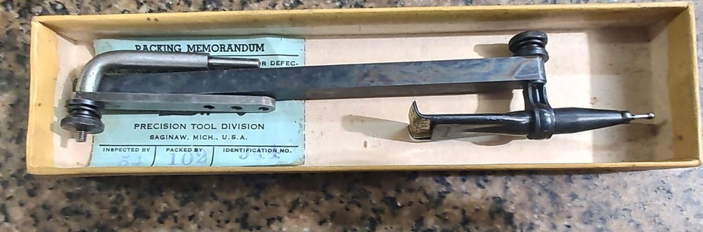 🗽VINTAGE LUFKIN INDICATOR WITH BAR MOUNT
