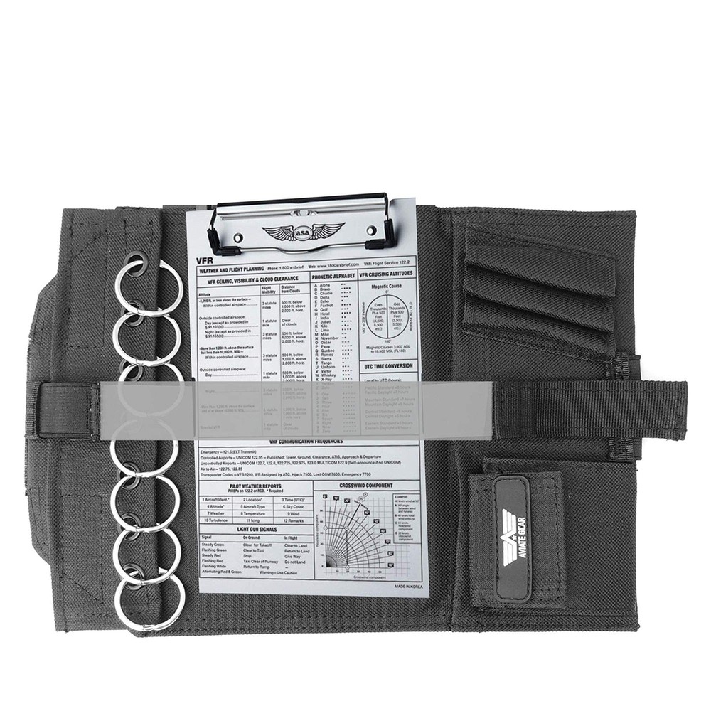 Performore Pilot Kneeboard - includes Clipboard, Knee Strap & 7 Rings - Organ...