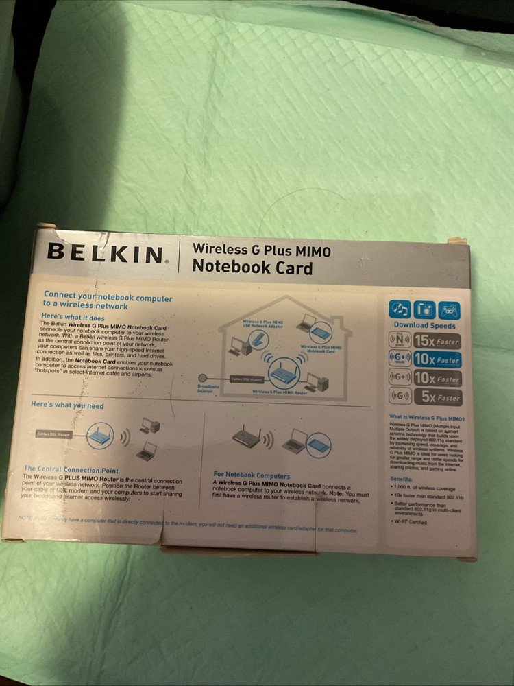 Bellingham Wireless G Plus Mimi Notebook Card