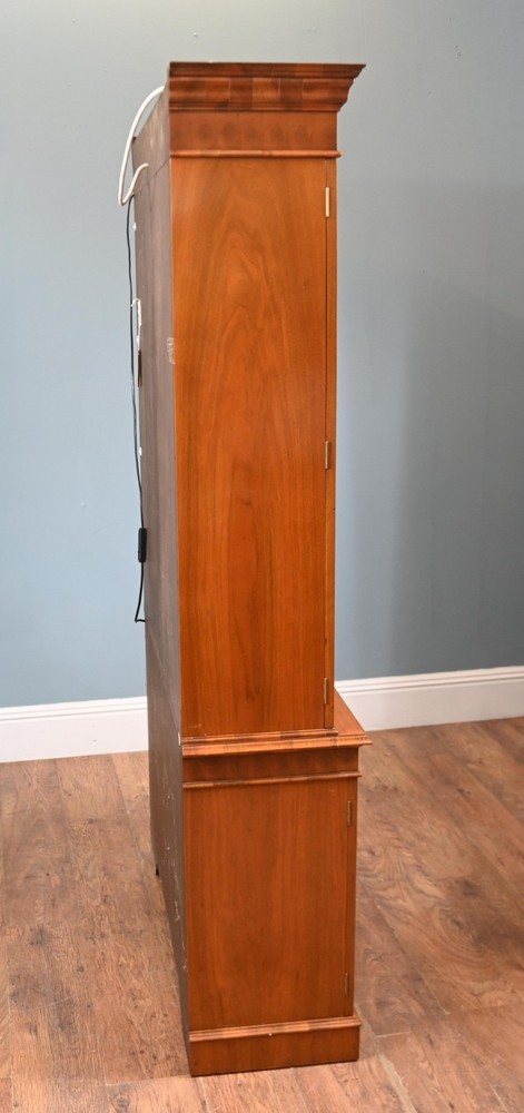 Georgian Revival Library Bookcase Walnut Cabinet