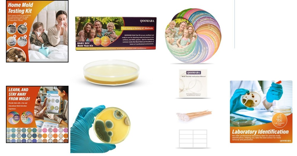 Home Mold Kit - 10PCS Including Comparison Cards for Easy Mold Detection