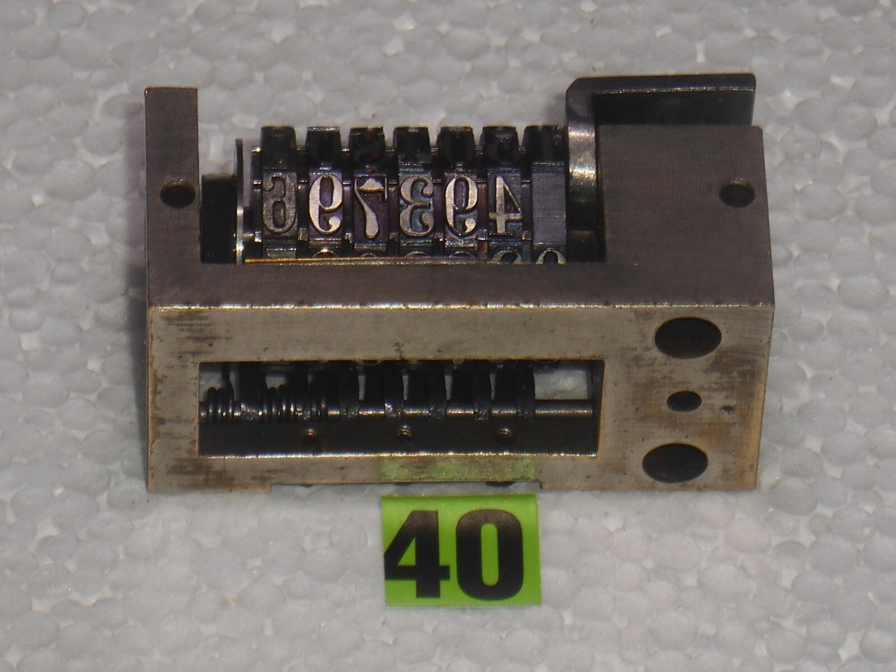 Reverse Letterpress Numbering machine (BATES) | 40