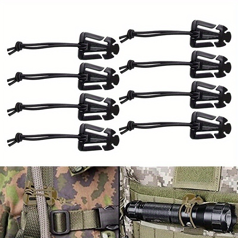 8pcs Backpack Bungee Clips Durable Triangular Buckle for Outdoor Gear