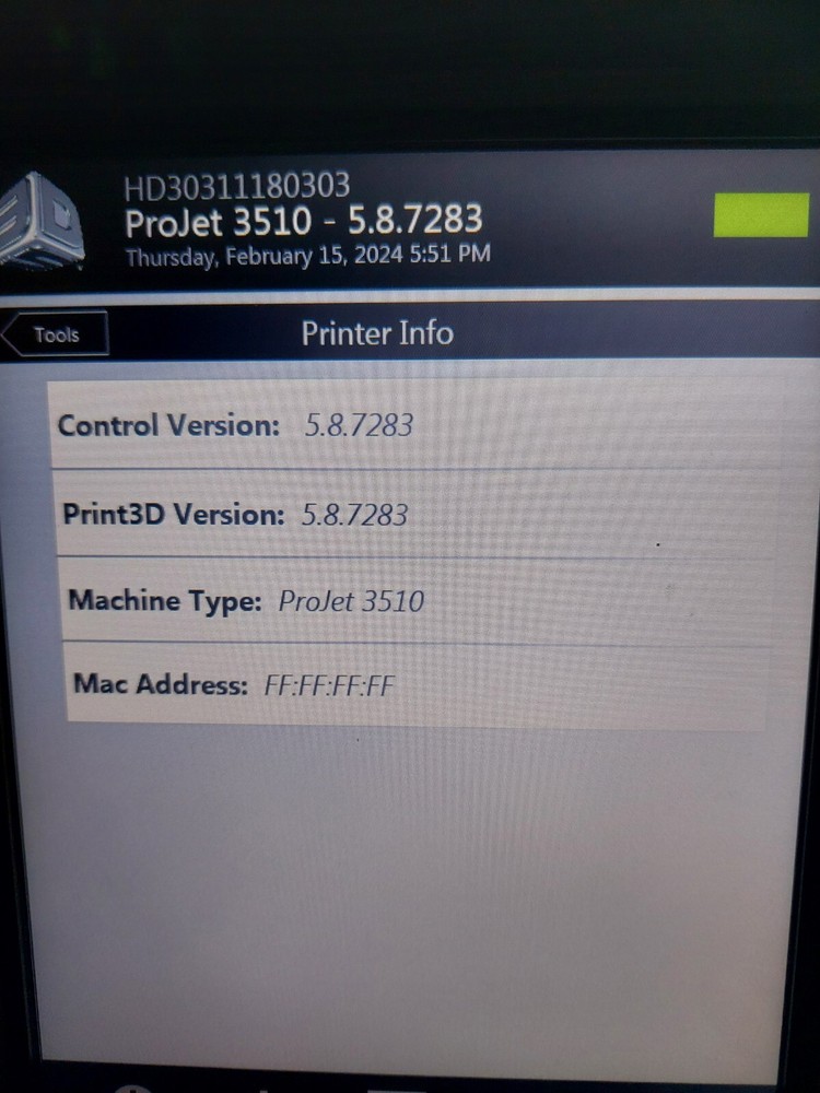 ProJet 3510 HD Plus 3D Printer SEE VIDEO!!