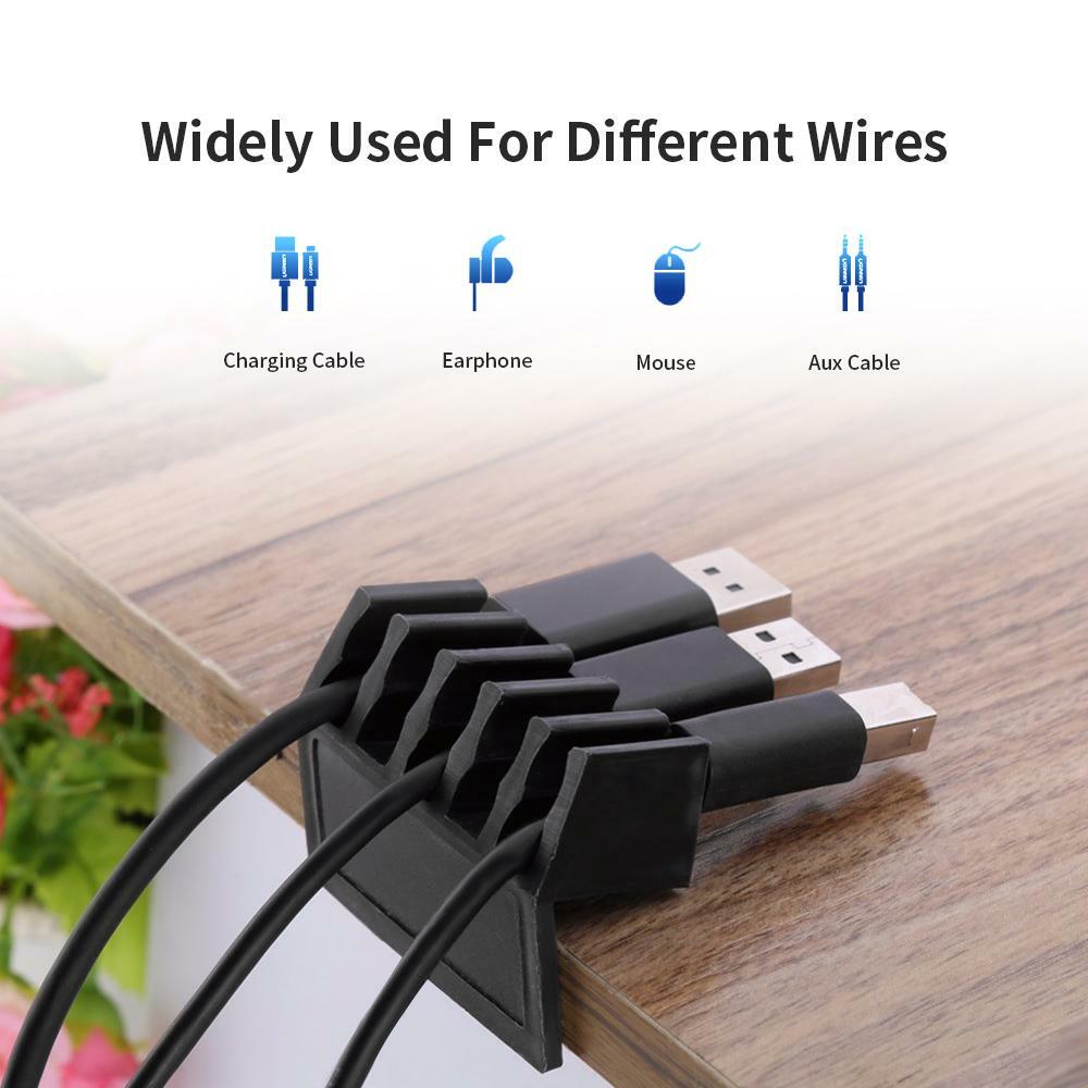 Cable Organizer 2 Pack Five Slot Plastic Wire Cable Separator Versatile