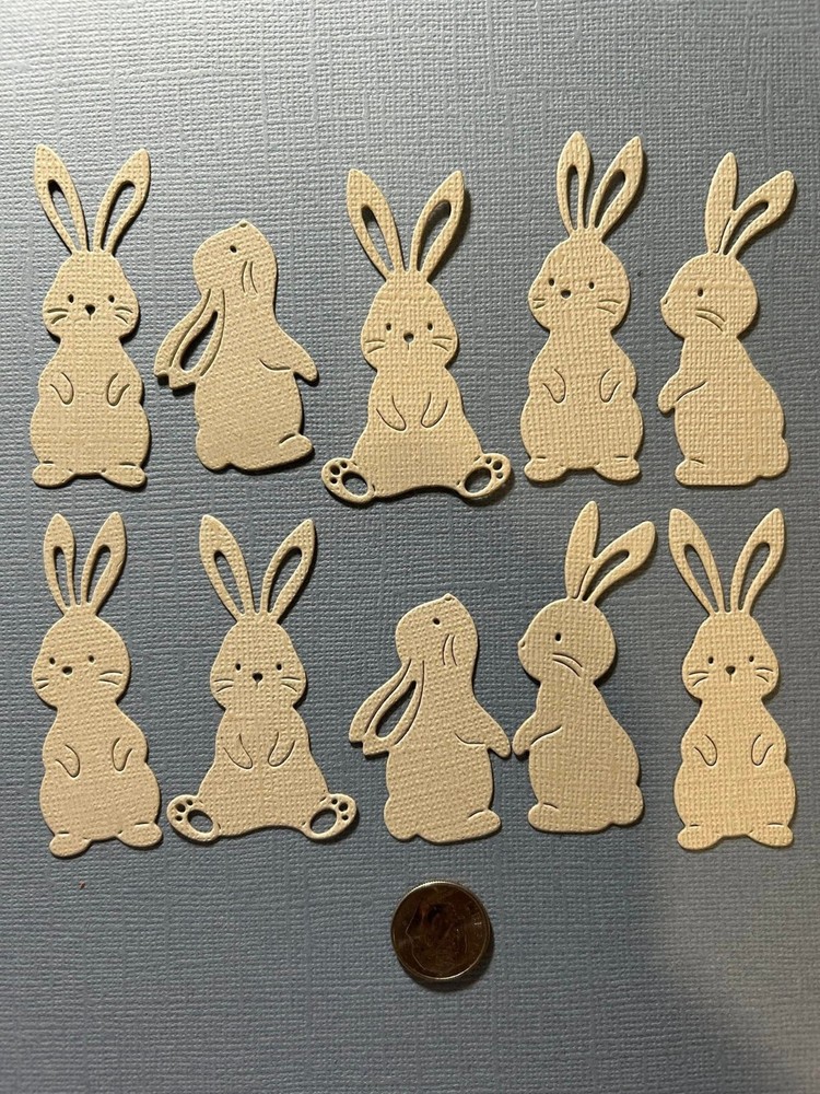 10 Bunnies  / Scrapbooking Paper Embellishment