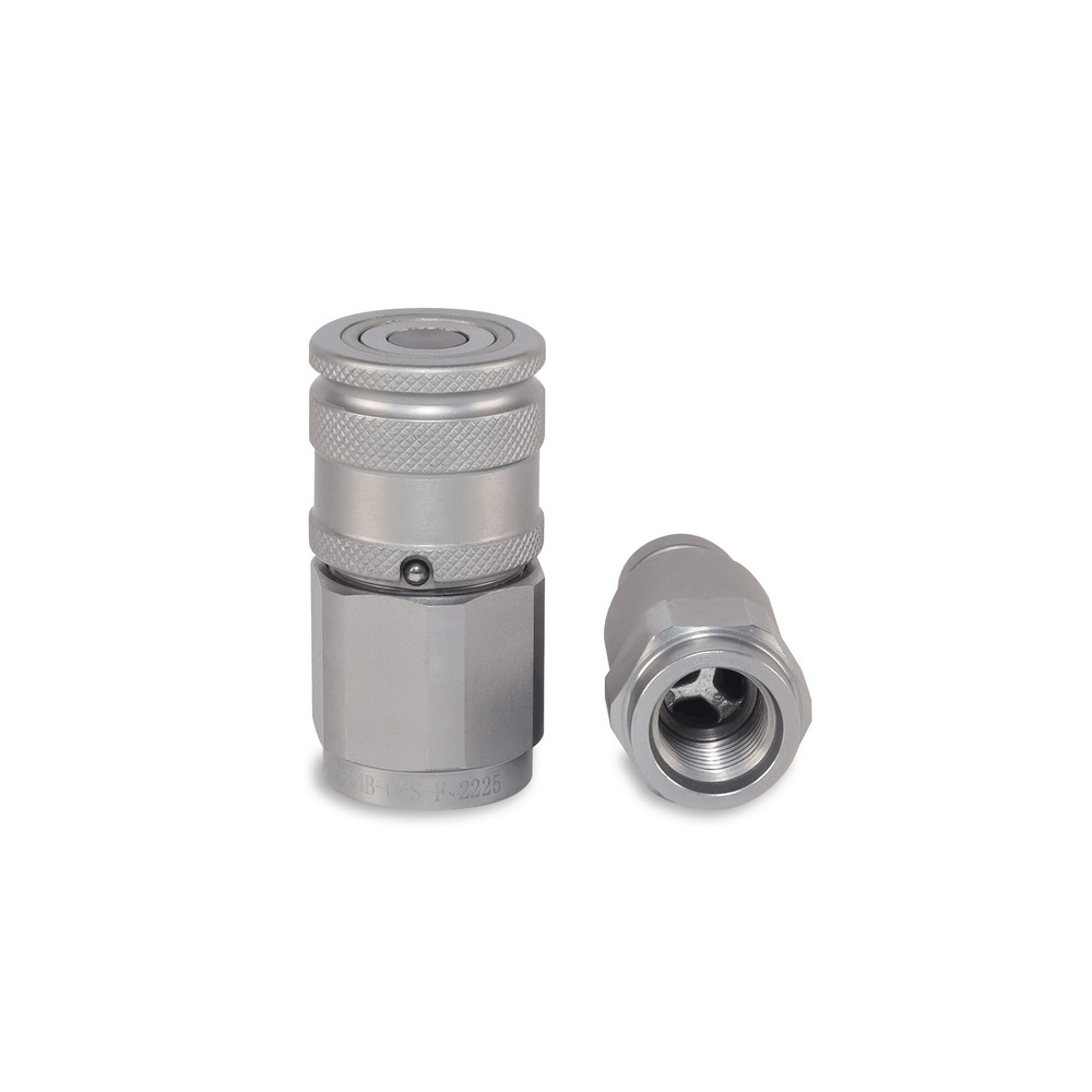 1/4″ Flat Face Hydraulic Quick Couplers Set - 3/8″ SAE Thread