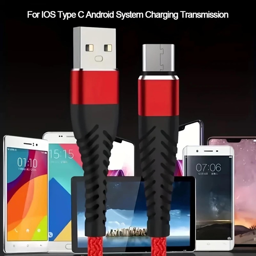 Heavy Duty Micro USB Fast Charger Data Cable Cord For Samsung Android HTC LG Lot