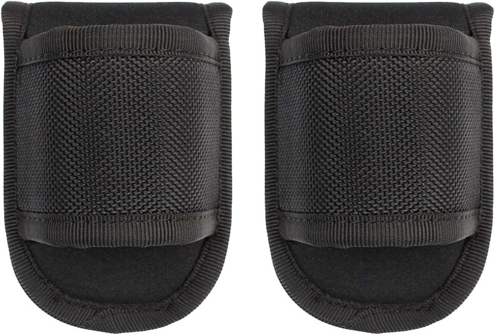 2Pcs Torch Pouch Flashlight Holder Open Top Organizer for Backpacking Gear