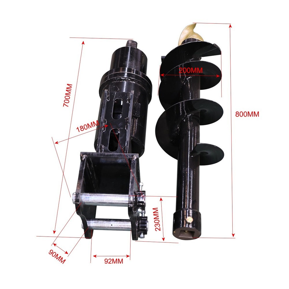 RIPPA 200mm Earth Auger Drill 2000-3000 lbs Mini Excavator Replacement