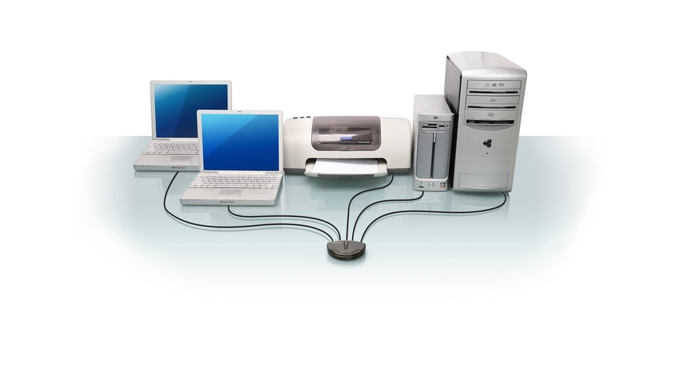 IOGEAR 4-Port USB 2.0 Automatic Printer Switch, GUB431