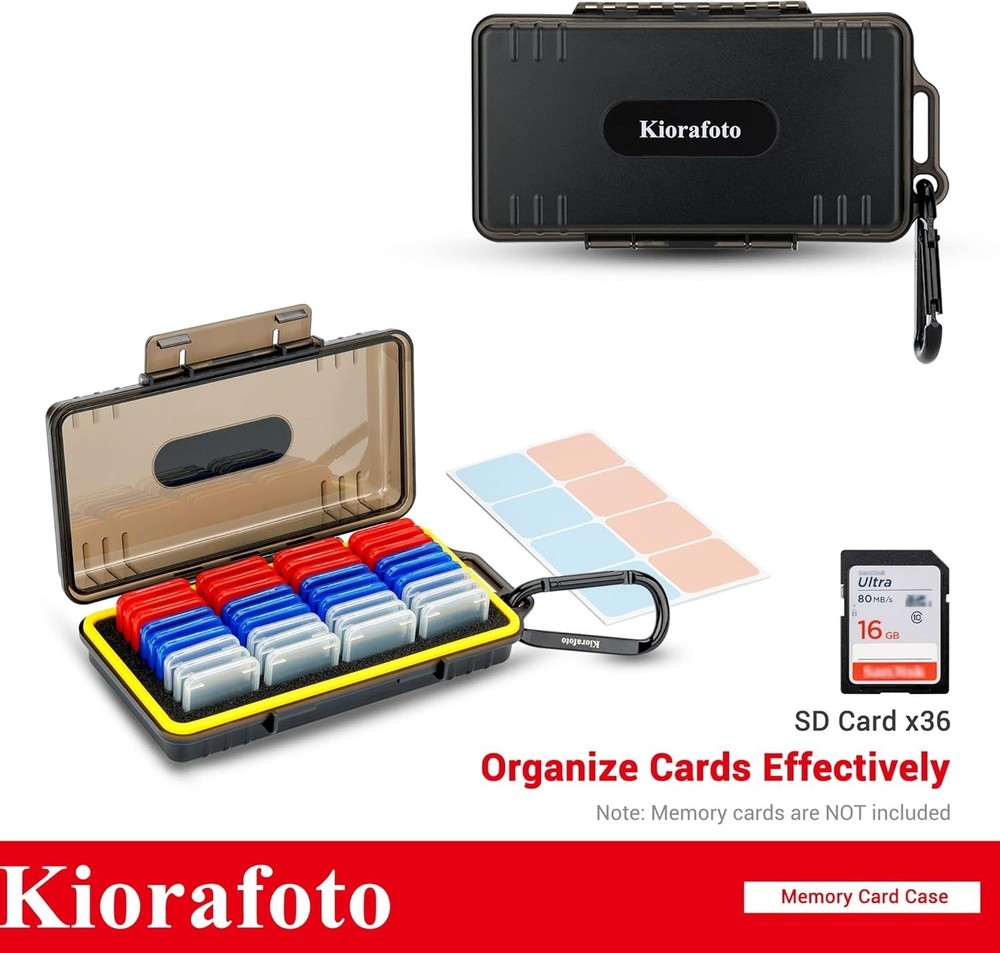 Clear Plastic SD Card Organizer with Shock Absorption