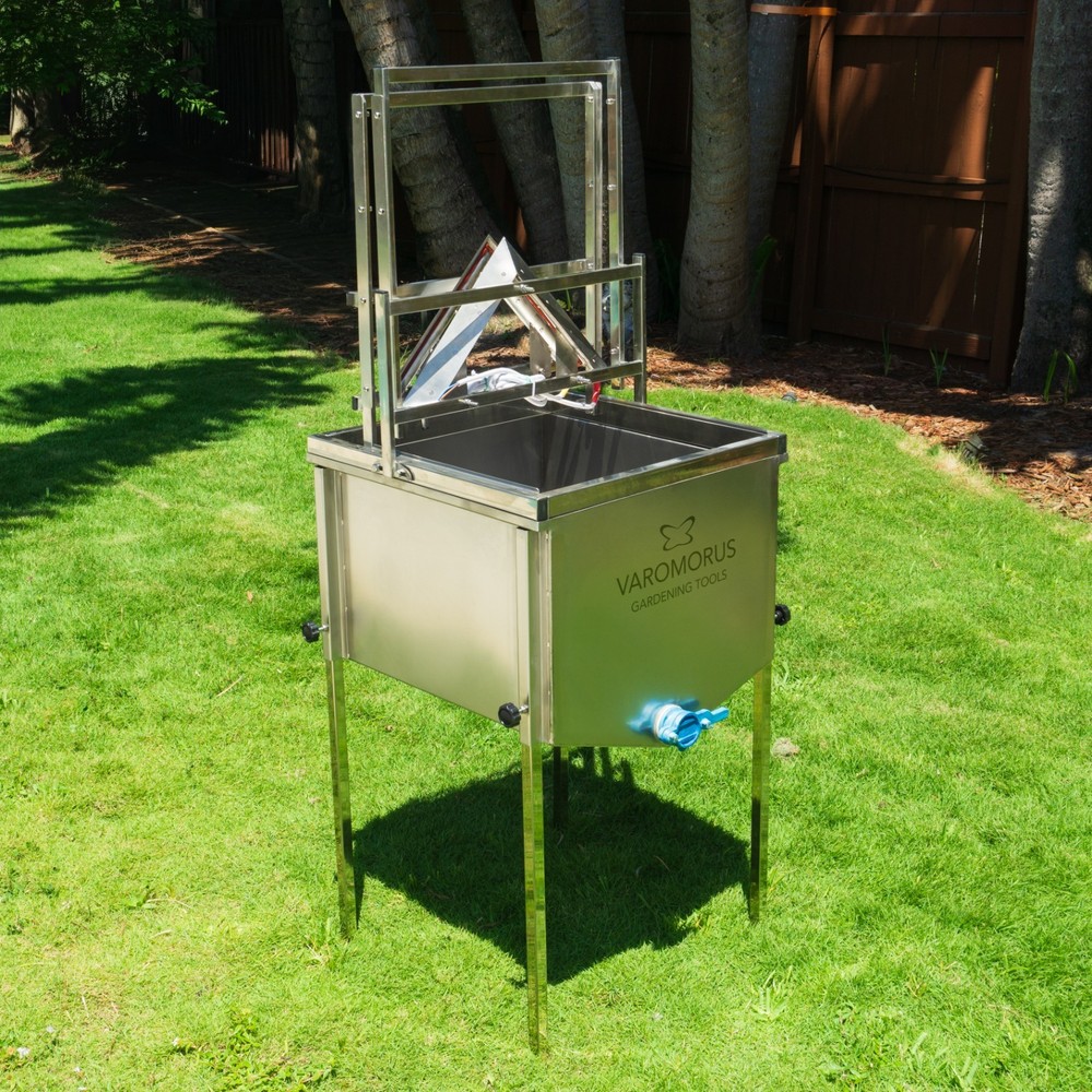 VAROMORUS 12V Hive Frames Uncapping Machine Stainless Steel Honeycomb