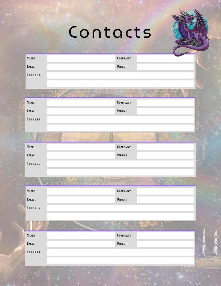 Fantasy World Daily Planner & Grateful Themed Journal