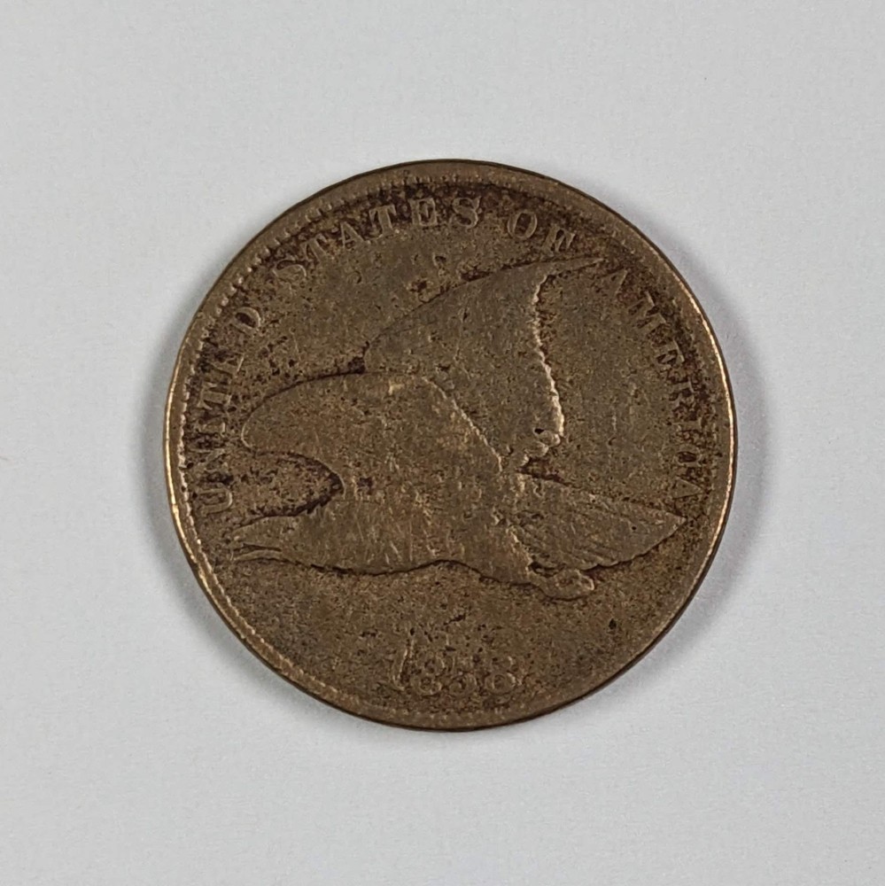 1858 Large Letters Flying Eagle One Cent