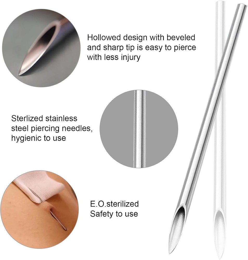 Belly Piercing Kit 13Pcs Button Includes 2Pcs 14G Belly...