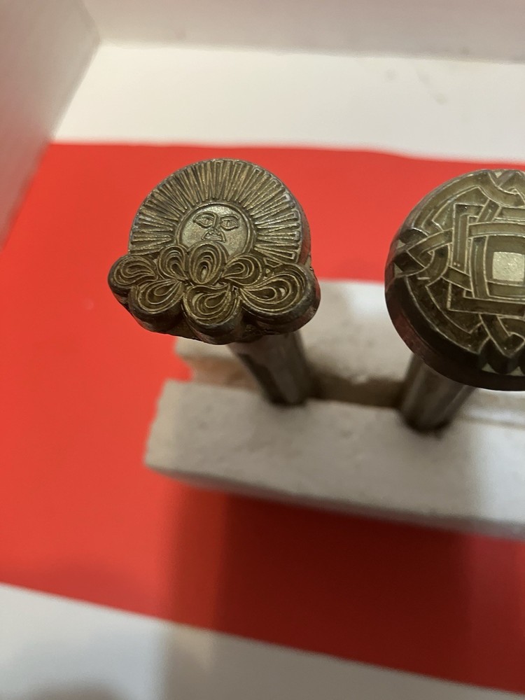 Vintage 7 Leather Tool Stamps Basic Tool USA