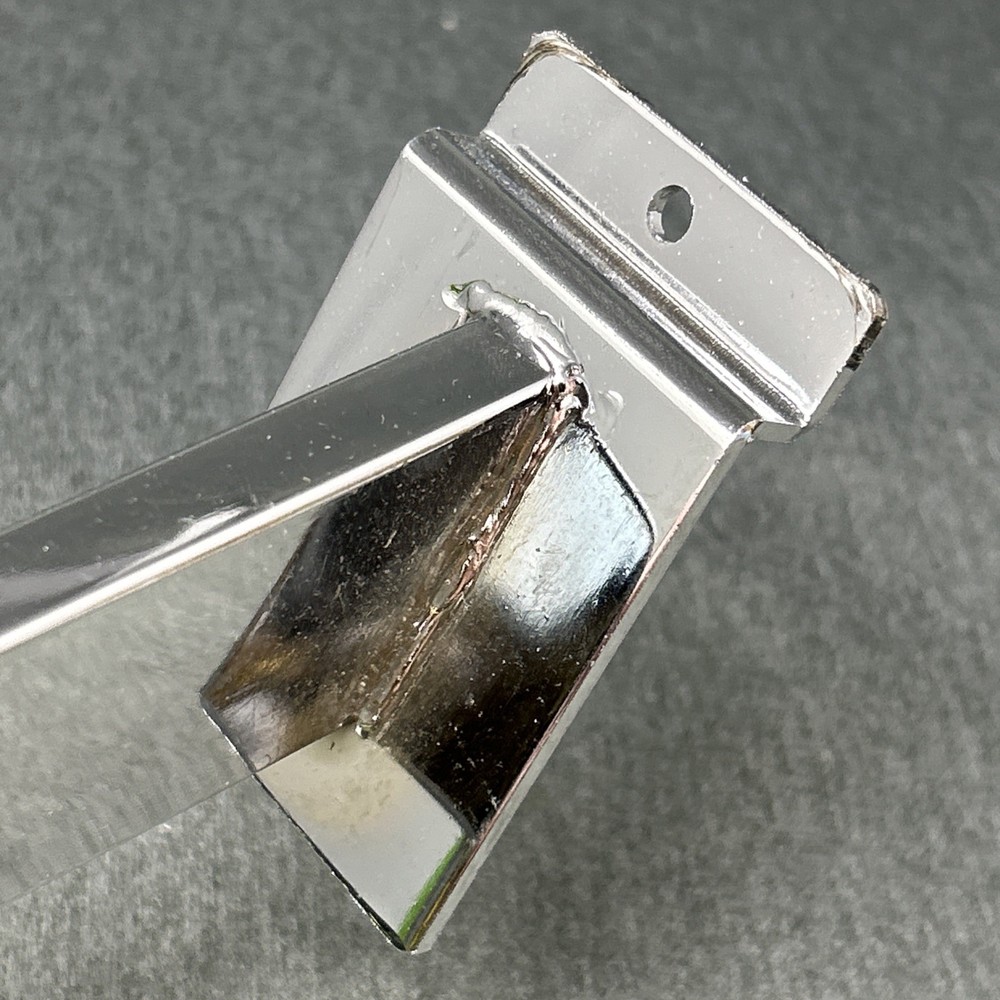 6 Hook Chrome Waterfall Square Tube Retail Gridwall Panel Vendor Display