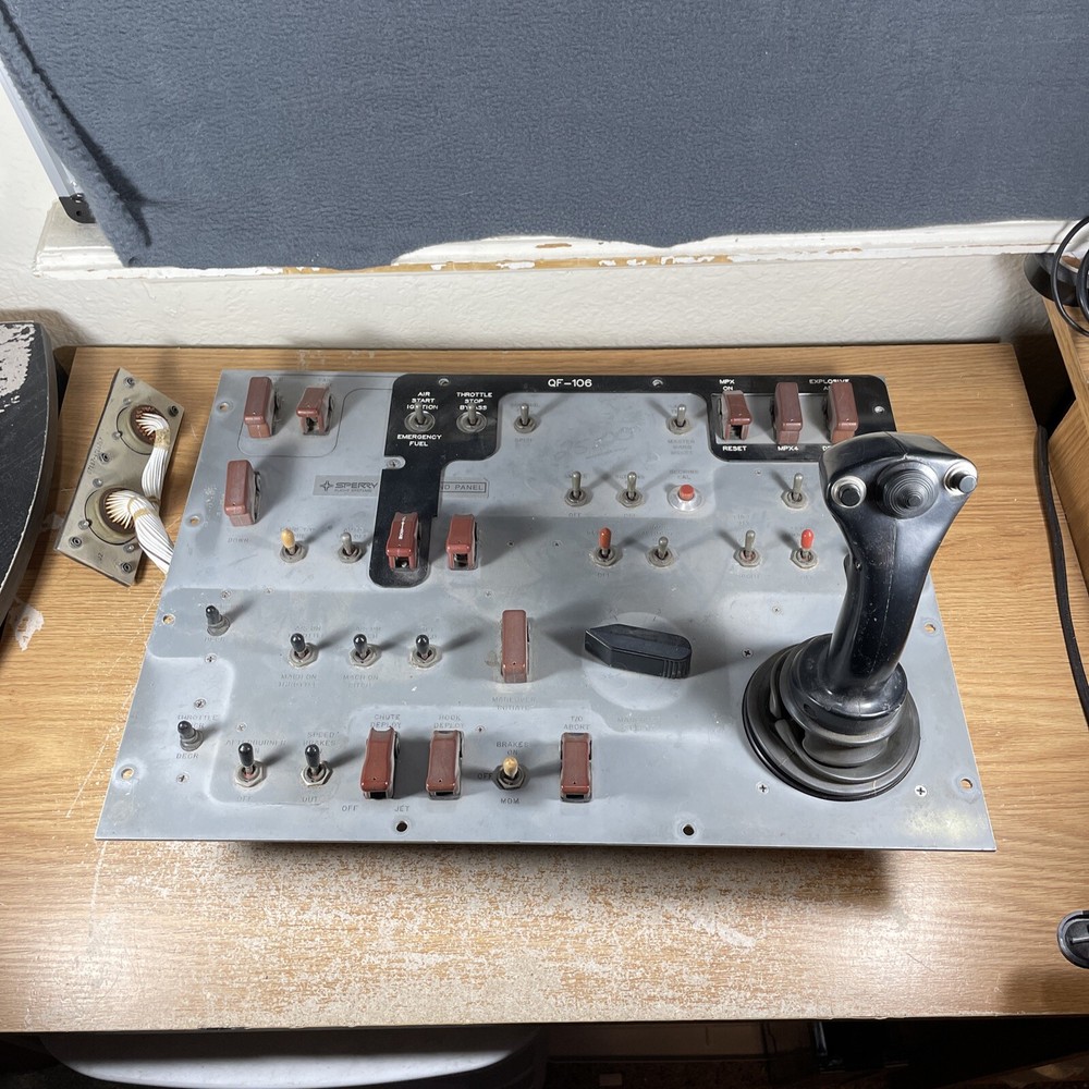 Sperry Flight Systems Command Panel QF-106 Switches JoyStick Very Rare Man Cave