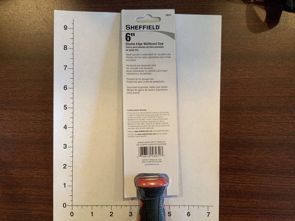 Sheffield 6” Double Edge Wallboard Saw