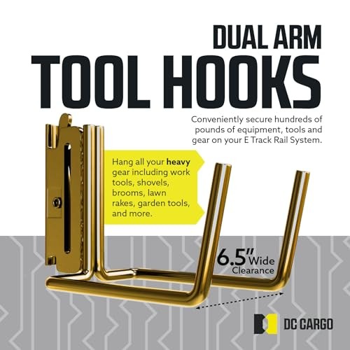 DC Cargo - E Track Tool Hanger Accessories 6.5" Deep () 2 Pack 6.5" Tool hanger