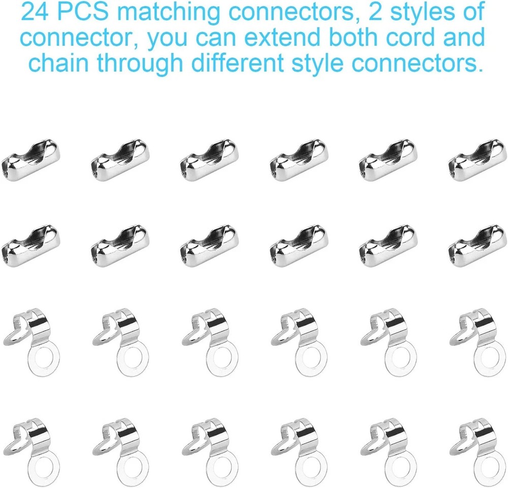 200 Inch Ceiling Fan Pull Chain Upgrade Rust Proof 3.2mm Beaded Pull Chains E...