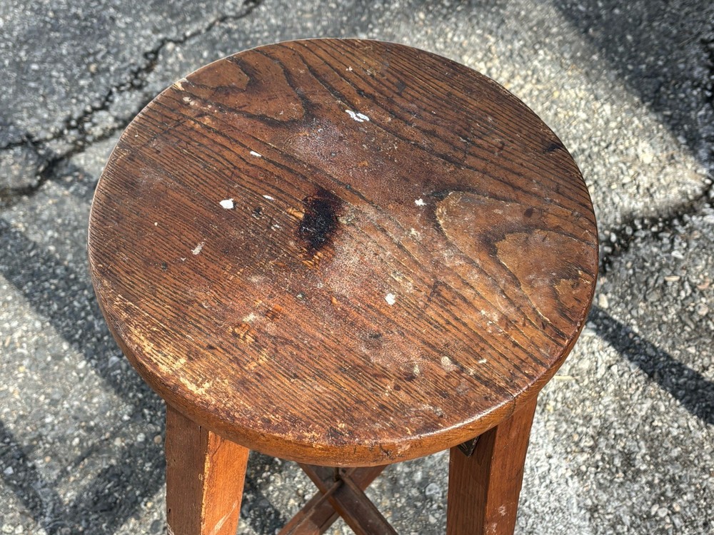 RARE 1900 Stool Gardner State Colony Workshop