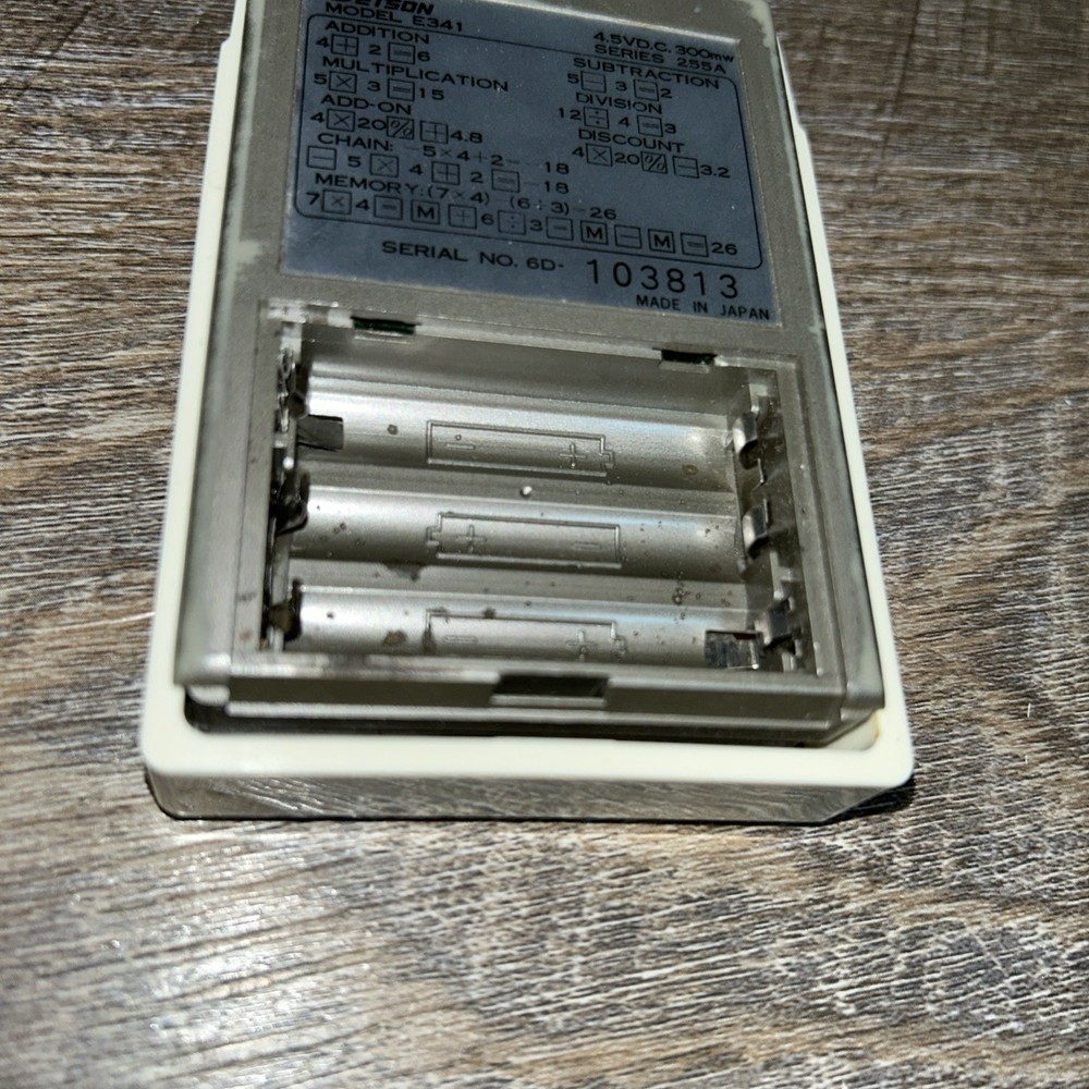 RARE DETSON E341 CALCULATOR WORKING 